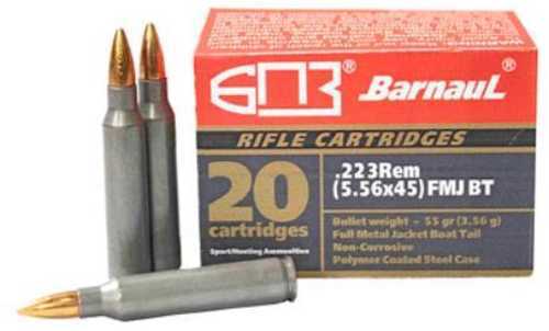 223 Rem 55 Grain Full Metal Jacket Boat Tail 500 Rounds Barnaul Ammunition 223 Remington